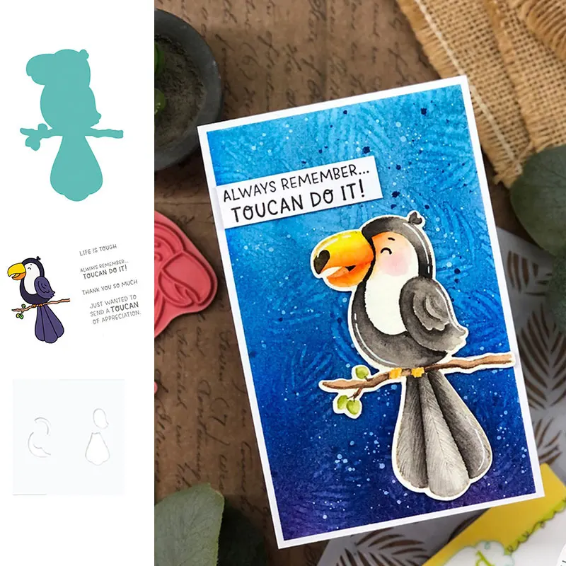 New Toucan Bird Animal Metal Cutting Dies Silicone Stamps Stencil DIY Scrapbooking Paper Handmade Album Die Sheets Greeting Card
New Toucan Bird Animal Metal Cutting Dies Silicone Stamps Stencil DIY Scrapbooking Paper Handmade Album Die Sheets Greeting Card