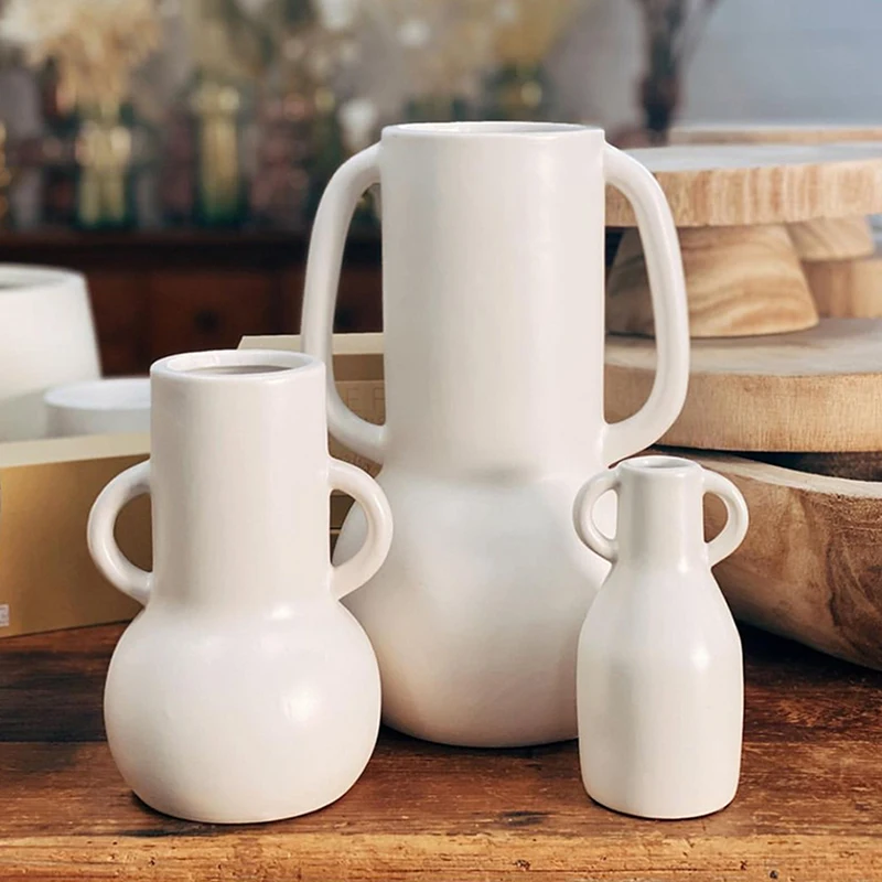 Nordic Style Vase Ceramic Vintage Binaural White Flower Pots decoración hogar Home Decoration Vase For Flower горшок для цветов
Nordic Style Vase Ceramic Vintage Binaural White Flower Pots decoración hogar Home Decoration Vase For Flower горшок для цветов