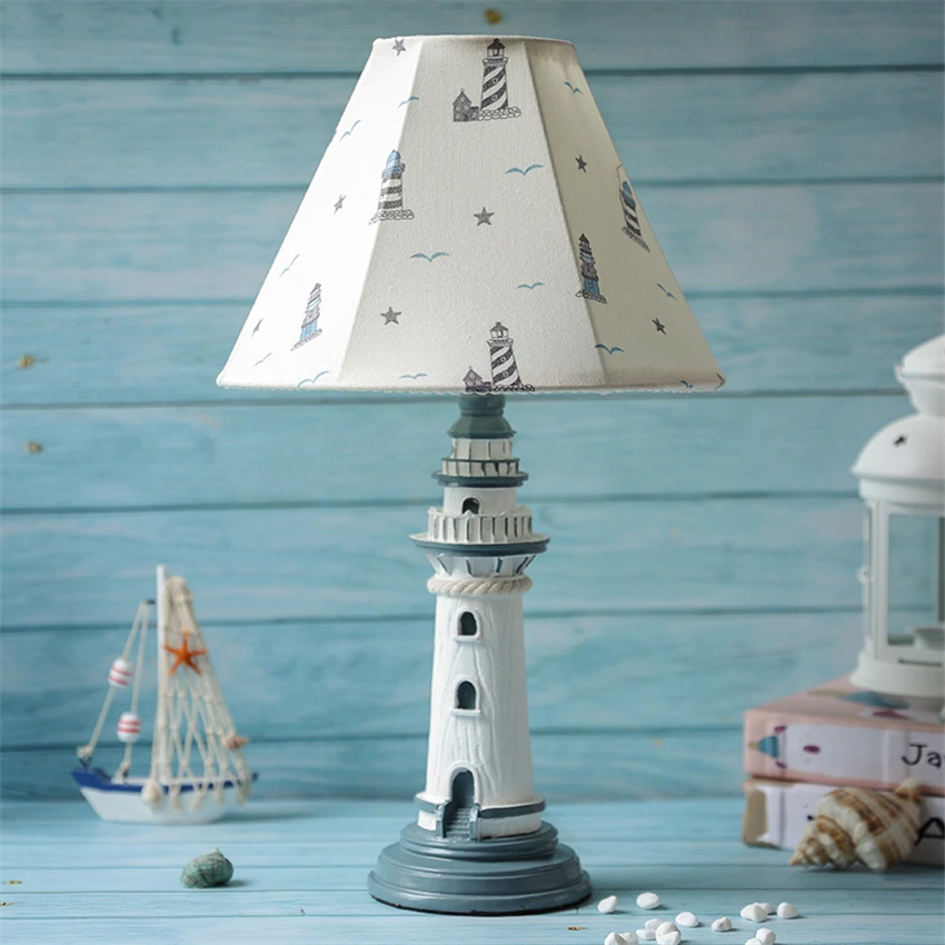 Mediterranean Lighthouse Table Lamps Nordic Blue Boy Room Children's Bedroom Bedside Lamp Study Clothing Store Home Decor Light
Mediterranean Lighthouse Table Lamps Nordic Blue Boy Room Children's Bedroom Bedside Lamp Study Clothing Store Home Decor Light