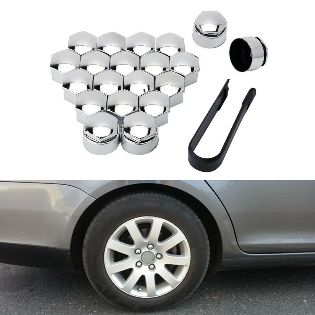 20pcs 20x 17mm Chrome Nut Cap Wheel Bolts + Removal Tool Wheel Set For Any Car Auto Hub Screw Cover Bolt Rims
20pcs 20x 17mm Chrome Nut Cap Wheel Bolts + Removal Tool Wheel Set For Any Car Auto Hub Screw Cover Bolt Rims