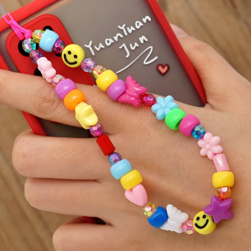 2022 New Boho Geometric Colorful Smile Beads Phone Wrist Chain For Women Girls Phone Strap Lanyard Strap Cord Bracelet Jewelry
2022 New Boho Geometric Colorful Smile Beads Phone Wrist Chain For Women Girls Phone Strap Lanyard Strap Cord Bracelet Jewelry