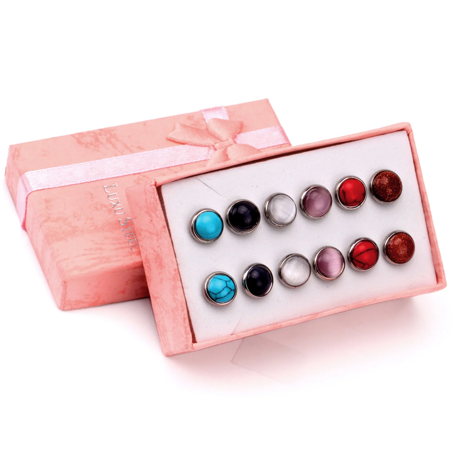 LUXUSTEEL 6parirs Earring Sets Gold Color Opp Stud Earring Fashion Jewelry Brinco Stainless Steel Earring Fashion Party
LUXUSTEEL 6parirs Earring Sets Gold Color Opp Stud Earring Fashion Jewelry Brinco Stainless Steel Earring Fashion Party