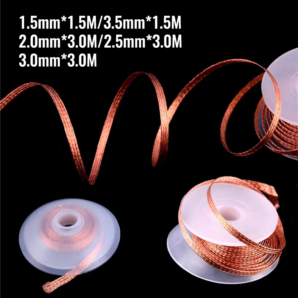 1.5mm 2mm 2.5mm 3mm 3.5mm1.5M Desoldering Wires Braid Welding Solder Remover Wire Lead Cord Flux Repair Tool
1.5mm 2mm 2.5mm 3mm 3.5mm1.5M Desoldering Wires Braid Welding Solder Remover Wire Lead Cord Flux Repair Tool