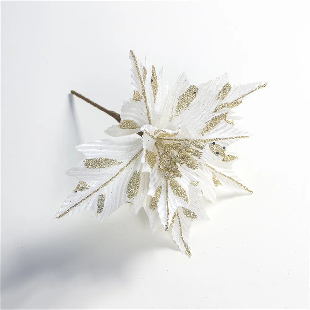 Christmas Poinsettia Glitter Artificial Flower Xmas Tree Home Hanging Decoration Xmas Navidad Natal New Year 2022
Christmas Poinsettia Glitter Artificial Flower Xmas Tree Home Hanging Decoration Xmas Navidad Natal New Year 2022