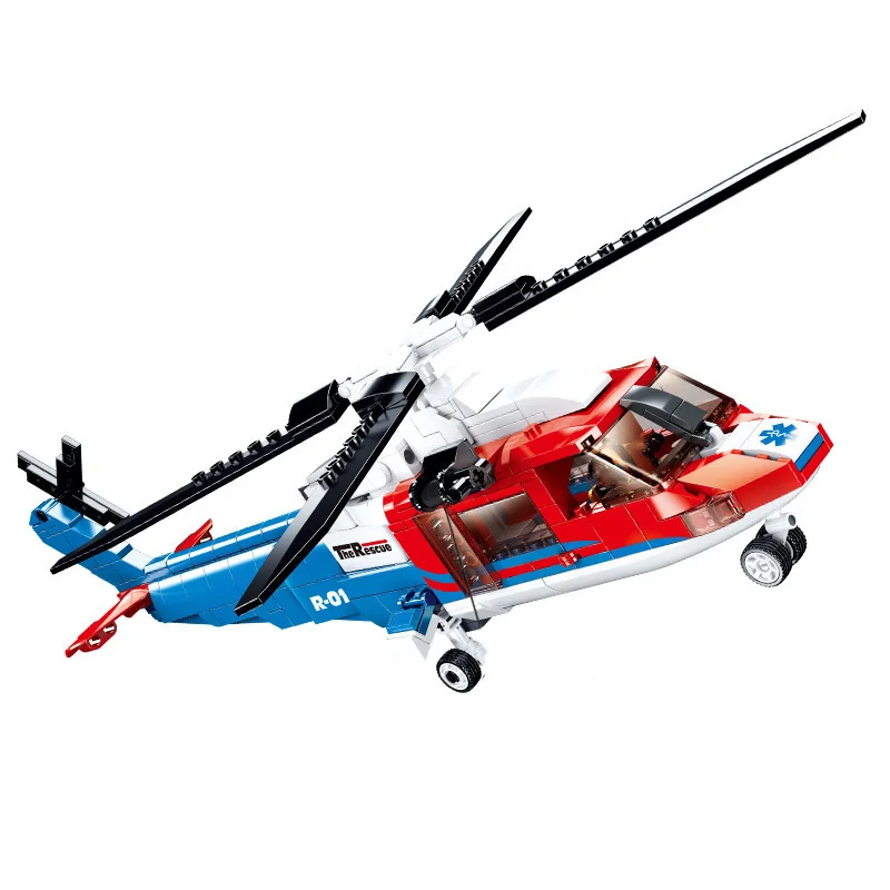 

Военная серия, морской экстренный спасательный вертолет, модель S76-D, строительные блоки, кирпичи, игрушки, подарки