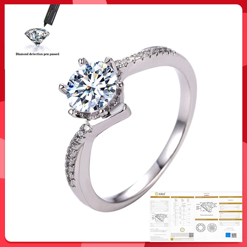 Natural Moissanite Rings for Women 925 Solid Sterling Silver class 4 claw lab Diamond ring for Engagement Wedding bride
Natural Moissanite Rings for Women 925 Solid Sterling Silver class 4 claw lab Diamond ring for Engagement Wedding bride