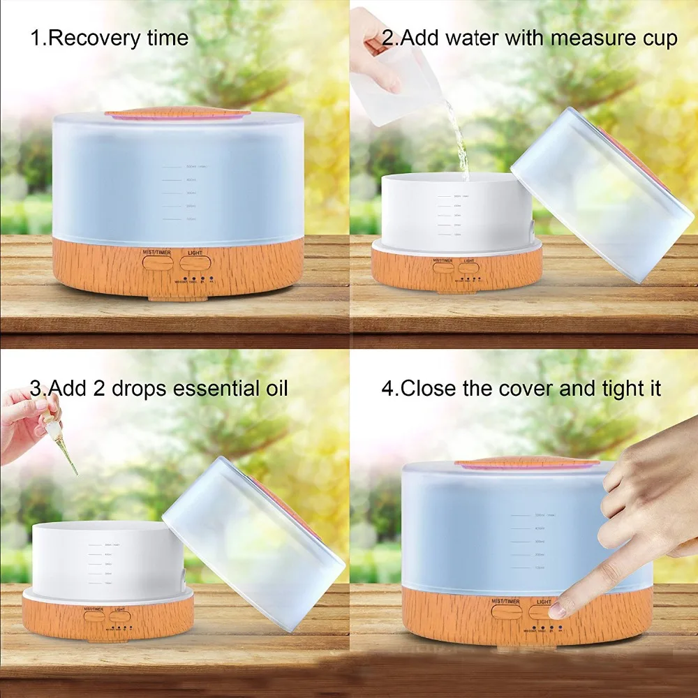 500ml Remote Control Ultrasonic Humidifier Fogger Aromatherapy Essential Oils Diffuser Portable Nebulizer LED Aroma Lamp
500ml Remote Control Ultrasonic Humidifier Fogger Aromatherapy Essential Oils Diffuser Portable Nebulizer LED Aroma Lamp