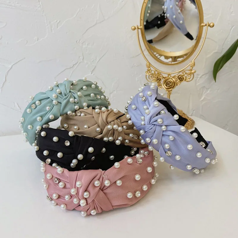 Korean Vintage Pearl Headband Thick Fabric with Rhinestone Knotted Wide-brimmed Hairband for Women Hair Accessories Hair Jewelry
Korean Vintage Pearl Headband Thick Fabric with Rhinestone Knotted Wide-brimmed Hairband for Women Hair Accessories Hair Jewelry