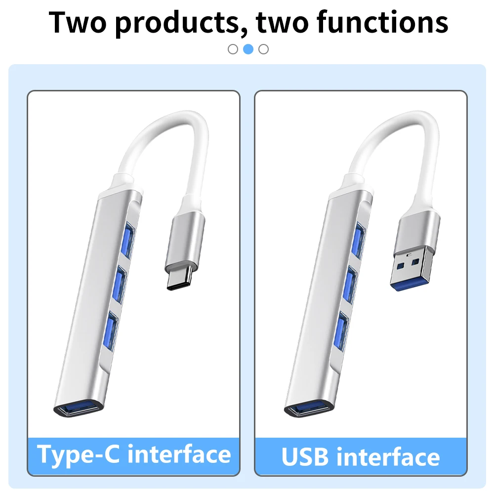 USB-концентратор с портом USB Type-C 3 0 дюйма 1 4 порта usb разветвитель переходник на type