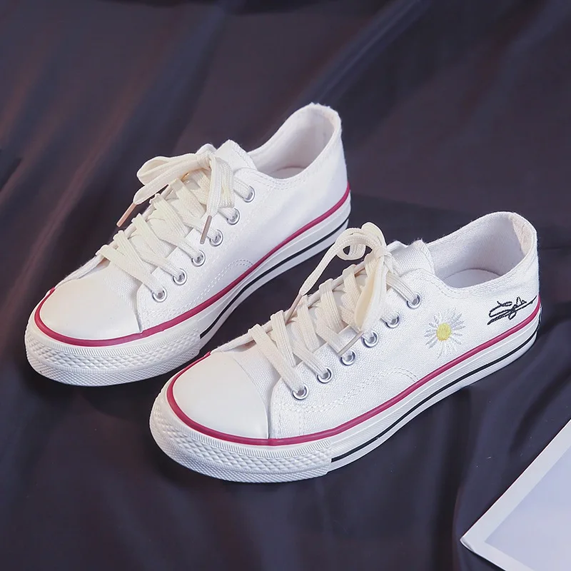2021New Low Tops Women Casual Shoes Tide Fashion All-match Little Daisy Shallow Lightweight Lace-up Low Heels Women Canvas Shoes
2021New Low Tops Women Casual Shoes Tide Fashion All-match Little Daisy Shallow Lightweight Lace-up Low Heels Women Canvas Shoes