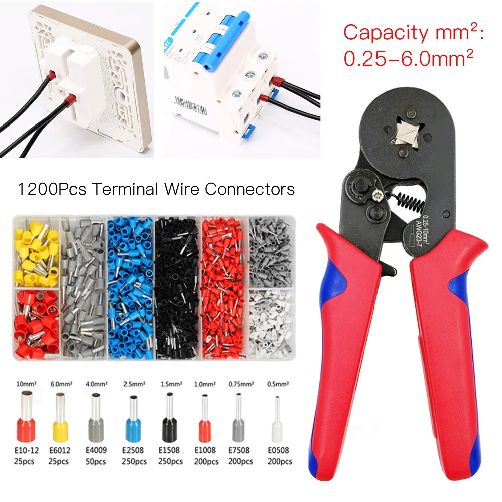 Hot Sale 2021newest Hot Sale 1200pcs/Set Crimp Tool W/ Bootlace Ferrule Crimper Plier Wire Terminal Block Connector Set
Hot Sale 2021newest Hot Sale 1200pcs/Set Crimp Tool W/ Bootlace Ferrule Crimper Plier Wire Terminal Block Connector Set