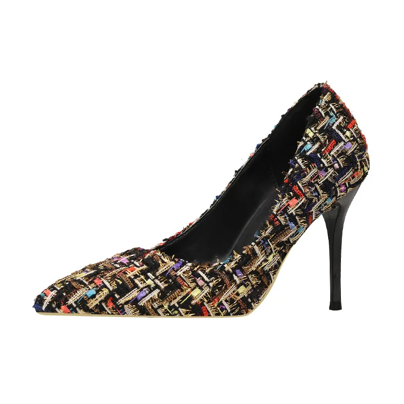 Summer Pointed Toe Sexy Pumps High Heels Autumn Color Stitching Woman Shoes Banquet Wedding Shoes Nightclub Model Thin Heels
Summer Pointed Toe Sexy Pumps High Heels Autumn Color Stitching Woman Shoes Banquet Wedding Shoes Nightclub Model Thin Heels
