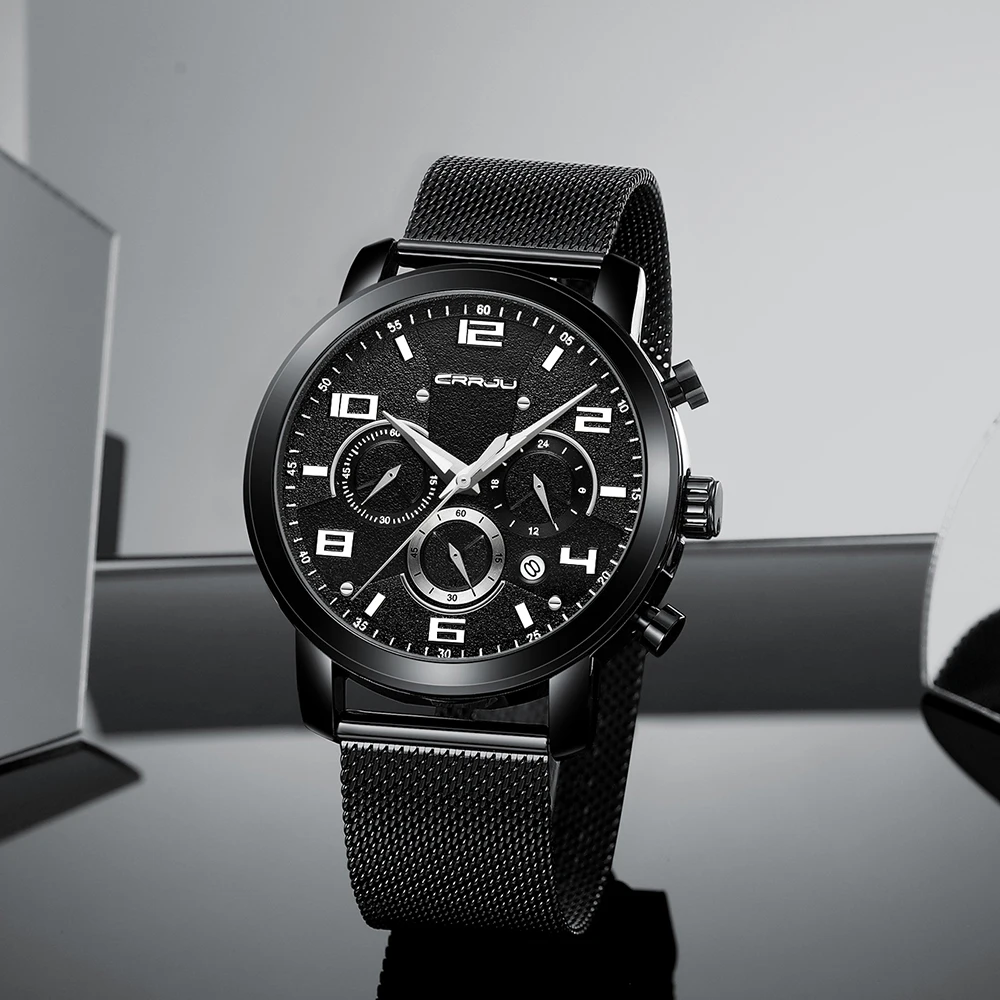 CRRJU Fashion Mens Watches Male Sport Chronograph Waterproof Military Watch Men Luminous hands Quartz Cclock Relogio Masculino 
CRRJU Fashion Mens Watches Male Sport Chronograph Waterproof Military Watch Men Luminous hands Quartz Cclock Relogio Masculino