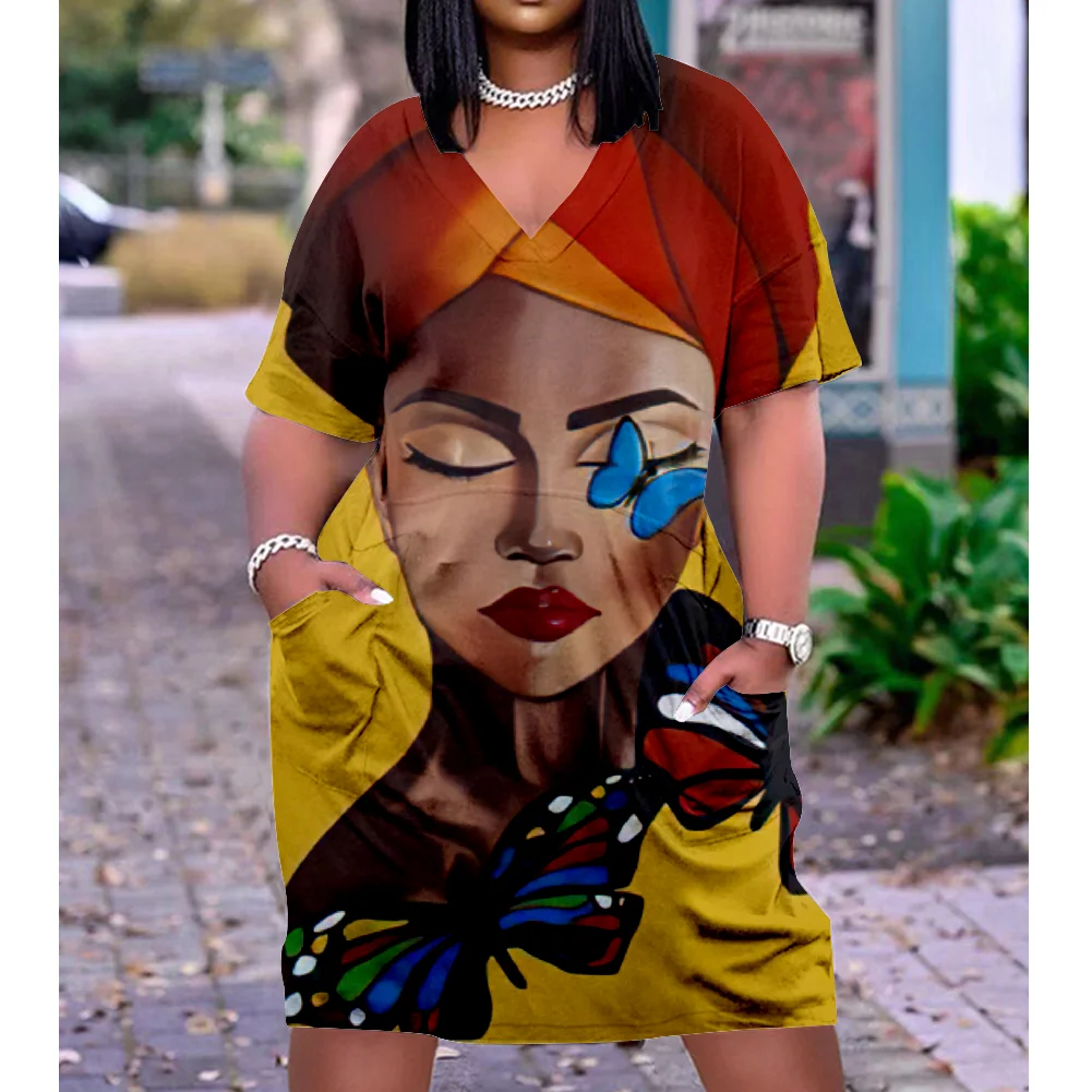 Sexy Girls Midi African Dresses Women Bohemian 3D Evening Dress Women Fashion Party Dress V-Neck Butterfly Print Sundress Street
Sexy Girls Midi African Dresses Women Bohemian 3D Evening Dress Women Fashion Party Dress V-Neck Butterfly Print Sundress Street