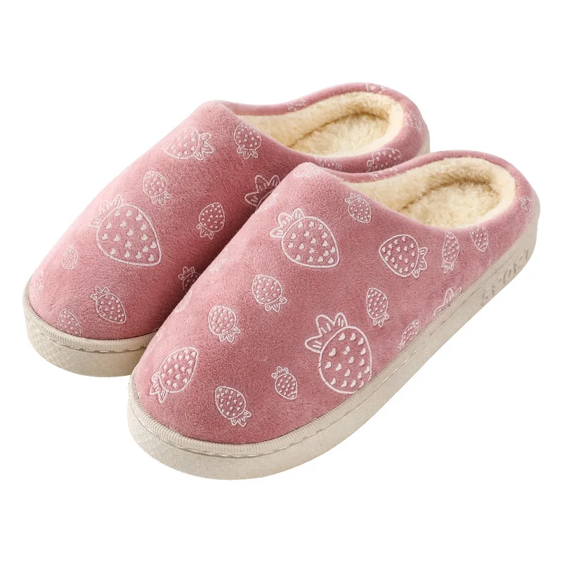 Фото 2019 г. Милая Нескользящая зимняя теплая обувь женские домашние тапочки комнатные