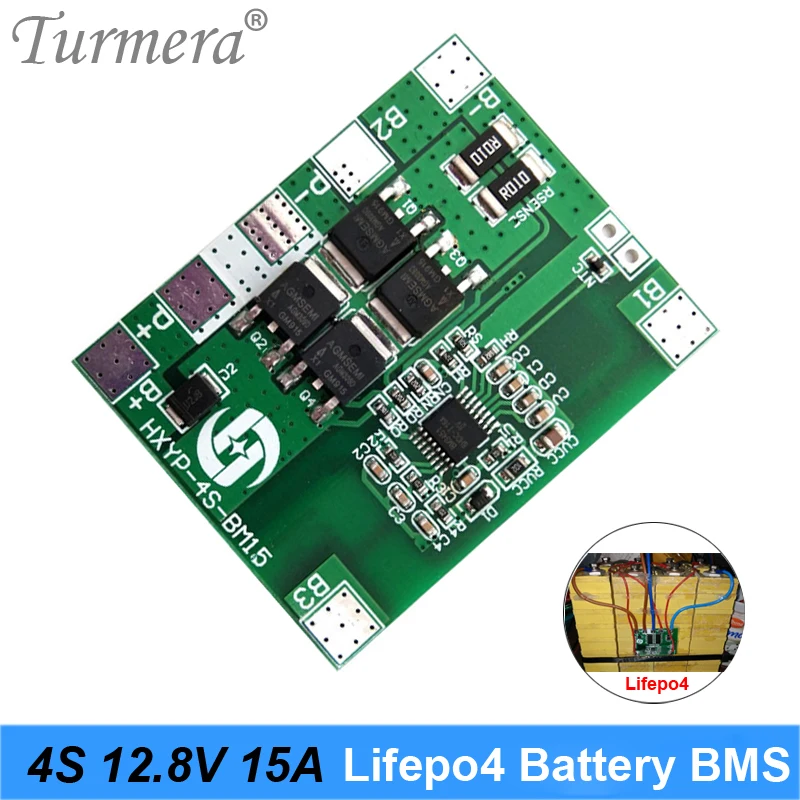 Turmera 4S 15A 12.8V 14.4V 32650 32700 Lifepo4 Battery BMS for Electric Boat Uninterrupted Power Supply 12V Solar Panel Battery
Turmera 4S 15A 12.8V 14.4V 32650 32700 Lifepo4 Battery BMS for Electric Boat Uninterrupted Power Supply 12V Solar Panel Battery