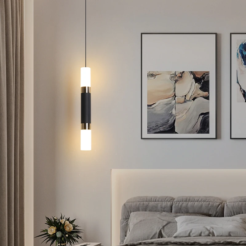 2020 Modern LED Pendant lights For Bedroom bedside Hang Lamps Restaurant Bar Dining Room Home Black Chandeliers Lighting Fixture