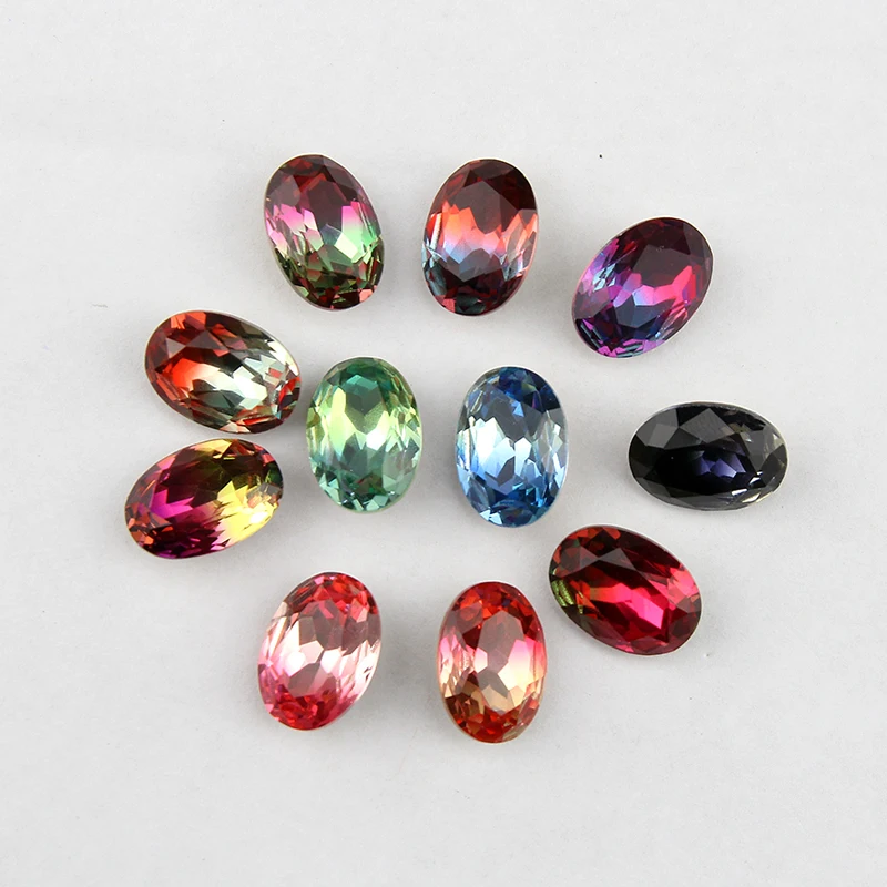 Oval Crystal Rhinestone No Hole Goldenback Pointback Tourmaline Jewelry Crafts Accessories Pendant Decoration
Oval Crystal Rhinestone No Hole Goldenback Pointback Tourmaline Jewelry Crafts Accessories Pendant Decoration