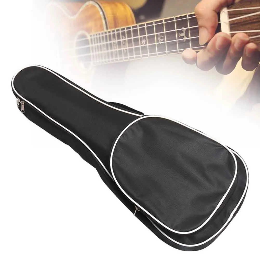 21/23/26 Inch Waterproof Shockproof Ukulele Bag Zipper Storage Pockets Thickened Padded Black Oxford Cloth Backpack Case
21/23/26 Inch Waterproof Shockproof Ukulele Bag Zipper Storage Pockets Thickened Padded Black Oxford Cloth Backpack Case