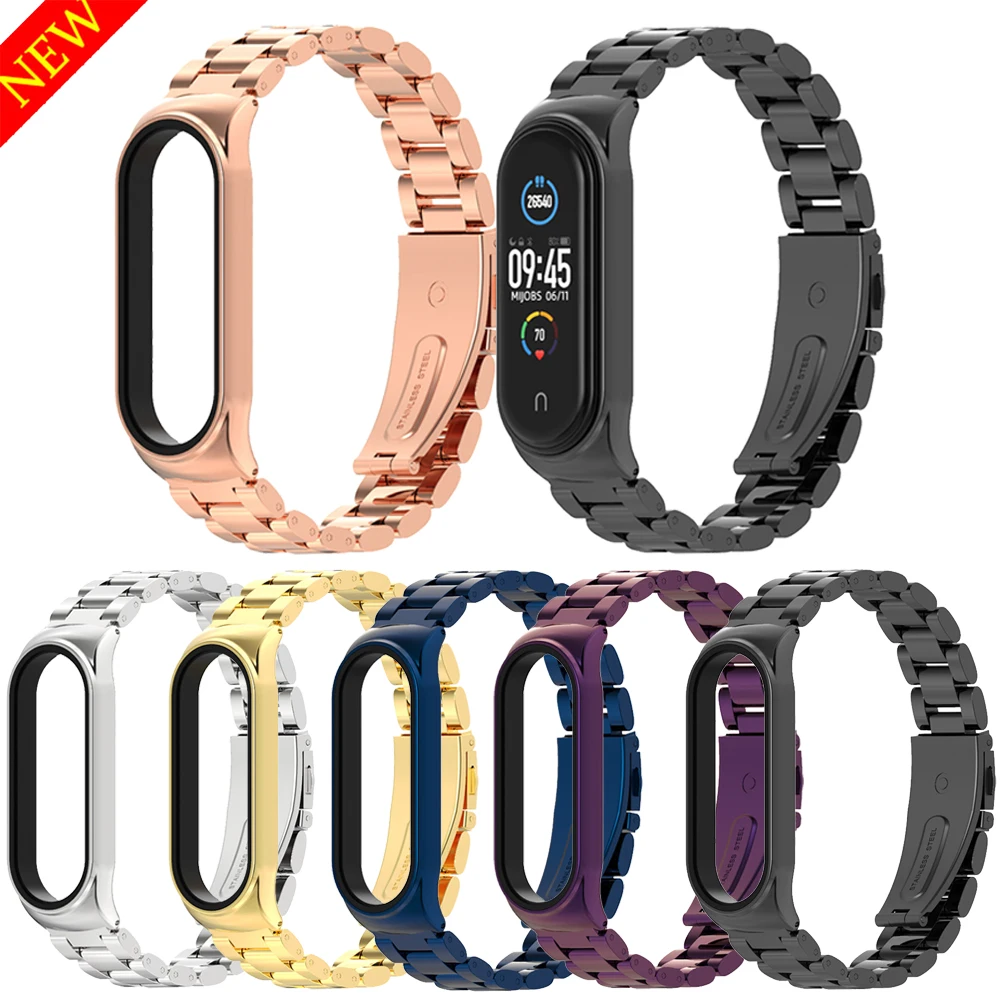 Stainless Steel Watchbands for Xiaomi Mi Band 5 4 3 Strap Metal Wrist Straps for mi band 3 4 5 Smart Wearable Watch Accessories
Stainless Steel Watchbands for Xiaomi Mi Band 5 4 3 Strap Metal Wrist Straps for mi band 3 4 5 Smart Wearable Watch Accessories
