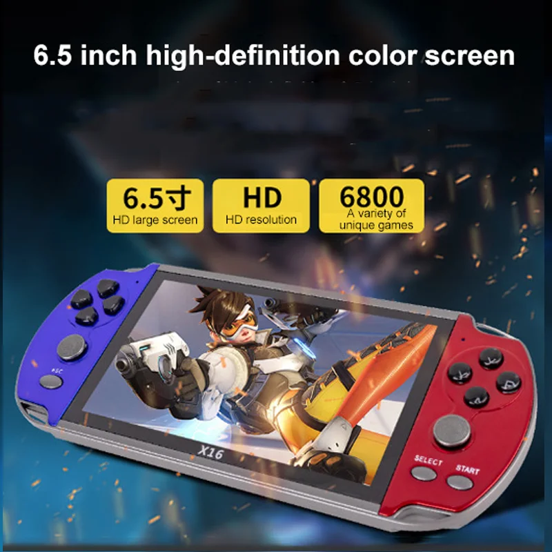 Игра портативная игровая консоль Встроенный 2000 + классические чайные кружки из 8 Гб игры Портативный мини видео плеер 6,5 дюймов Экран портат...
Игра портативная игровая консоль Встроенный 2000 + классические чайные кружки из 8 Гб игры Портативный мини видео плеер 6,5 дюймов Экран портат...