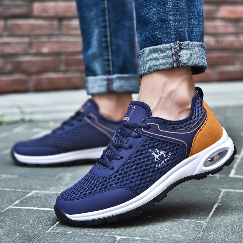 Кроссовки мужские сетчатые дышащие, легкие спортивные сникерсы, Нескользящие, для бега, путешествий, тенниса, повседневная обувь для студентов, весна-лето
Кроссовки мужские сетчатые дышащие, легкие спортивные сникерсы, Нескользящие, для бега, путешествий, тенниса, повседневная обувь для студентов, весна-лето