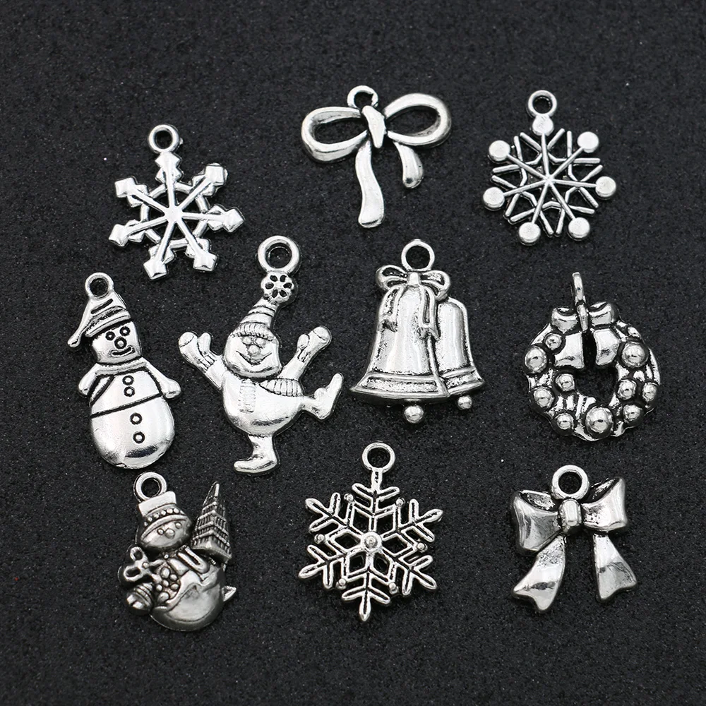 10Pcs Mix Lot Silver Plated Christmas Snowflake Charm Tree Santa Claus Pendant Jewelry Making Bracelet Necklace DIY Accessories
10Pcs Mix Lot Silver Plated Christmas Snowflake Charm Tree Santa Claus Pendant Jewelry Making Bracelet Necklace DIY Accessories