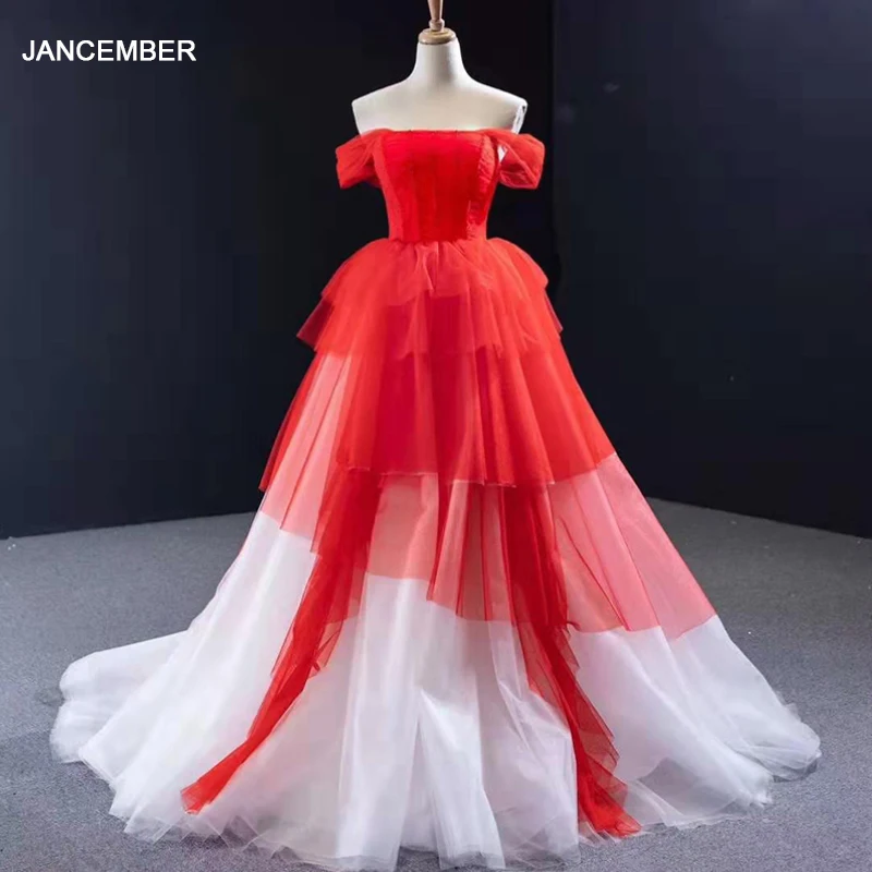 J66995 jancember red prom dresses strapless off the shoulder short sleeve ball gown court train evening dress vestidos de festa
J66995 jancember red prom dresses strapless off the shoulder short sleeve ball gown court train evening dress vestidos de festa