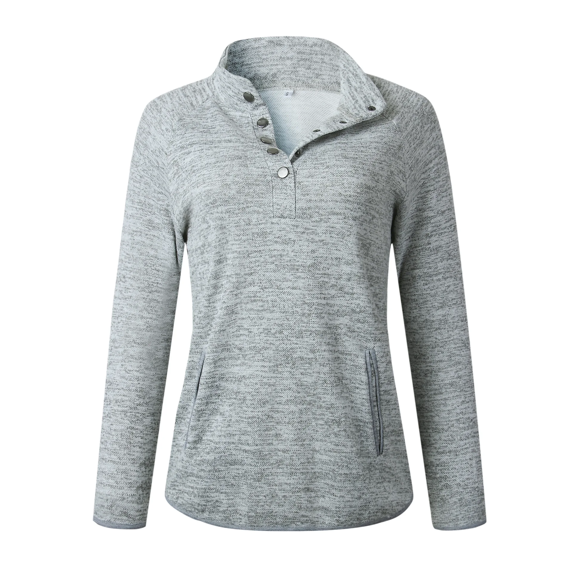 Fall Nice Pop Style Stand-up Collar Single-breasted Button Basic Hoodie Slim Sportswear Casual Sweatshirt Streetwear Women's Top
Fall Nice Pop Style Stand-up Collar Single-breasted Button Basic Hoodie Slim Sportswear Casual Sweatshirt Streetwear Women's Top