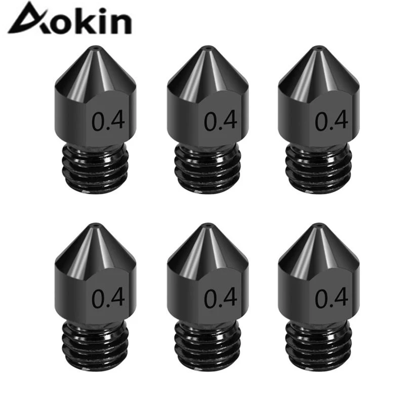 6pcs/lot Hardened Steel High Temperature Pointed Wear Resistant MK8 Nozzles 0.4 Mm/1.75 Mm For 3D Printer Makerbot CR-10 Ender 3
6pcs/lot Hardened Steel High Temperature Pointed Wear Resistant MK8 Nozzles 0.4 Mm/1.75 Mm For 3D Printer Makerbot CR-10 Ender 3