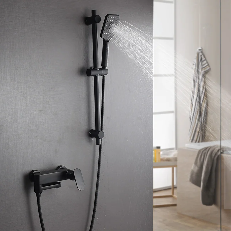 Матовый смеситель для ванной комнаты Bla, настенный смеситель для душа, набор для душа
Матовый смеситель для ванной комнаты Bla, настенный смеситель для душа, набор для душа