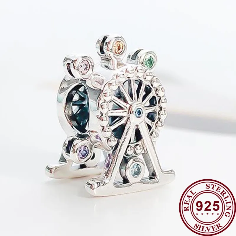 100% 925 Sterling Silver Charm Fashion Colorful Ferris Wheel Beads Fit Pandora Women Bracelet & Necklace Diy Jewelry
100% 925 Sterling Silver Charm Fashion Colorful Ferris Wheel Beads Fit Pandora Women Bracelet & Necklace Diy Jewelry