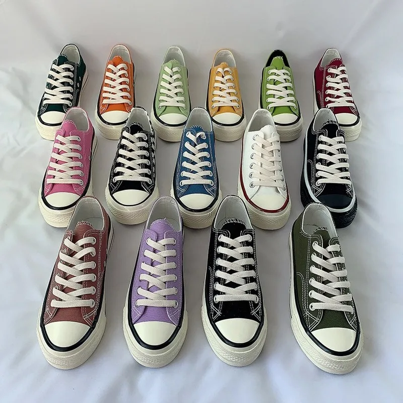 Spring/Autumn 2020 Women Canvas Shoes Classic Women's Vulcanize Shoes Fashion Sneakers Solid Low Cut Flats Shoes Woman Unisex 
Spring/Autumn 2020 Women Canvas Shoes Classic Women's Vulcanize Shoes Fashion Sneakers Solid Low Cut Flats Shoes Woman Unisex