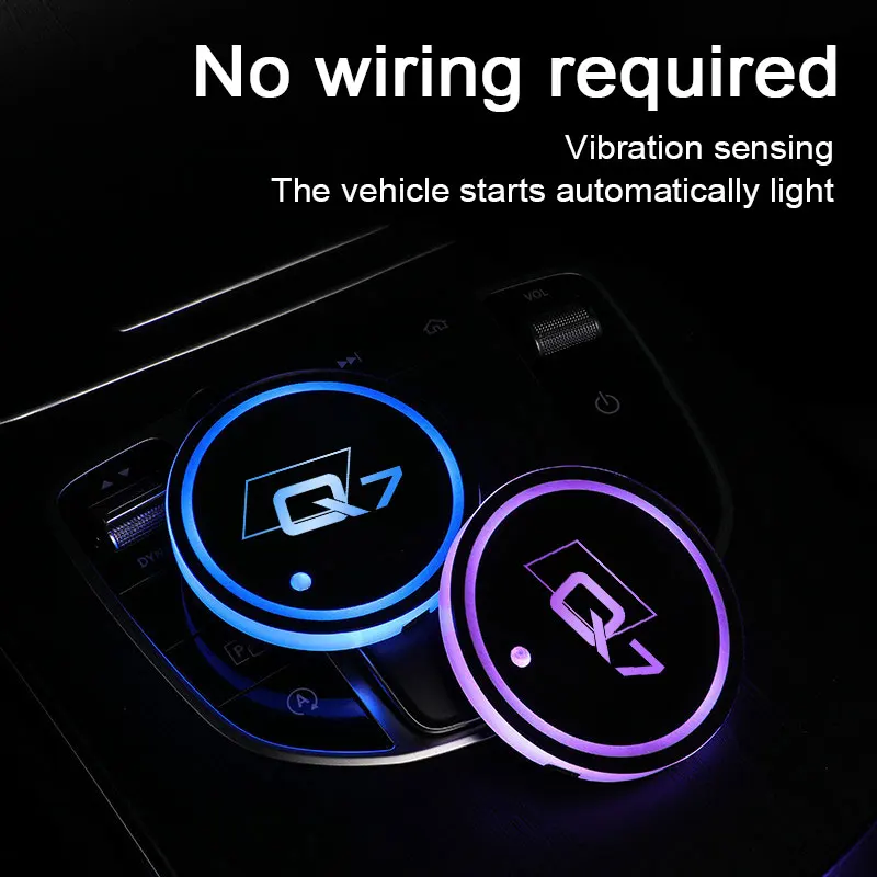 Car Logo Led Atmosphere Light 7 Colorful Cup Luminous Coaster Holder For Audi Q7 2010 2011-2016 2018-2021 Auto Accessories
Car Logo Led Atmosphere Light 7 Colorful Cup Luminous Coaster Holder For Audi Q7 2010 2011-2016 2018-2021 Auto Accessories