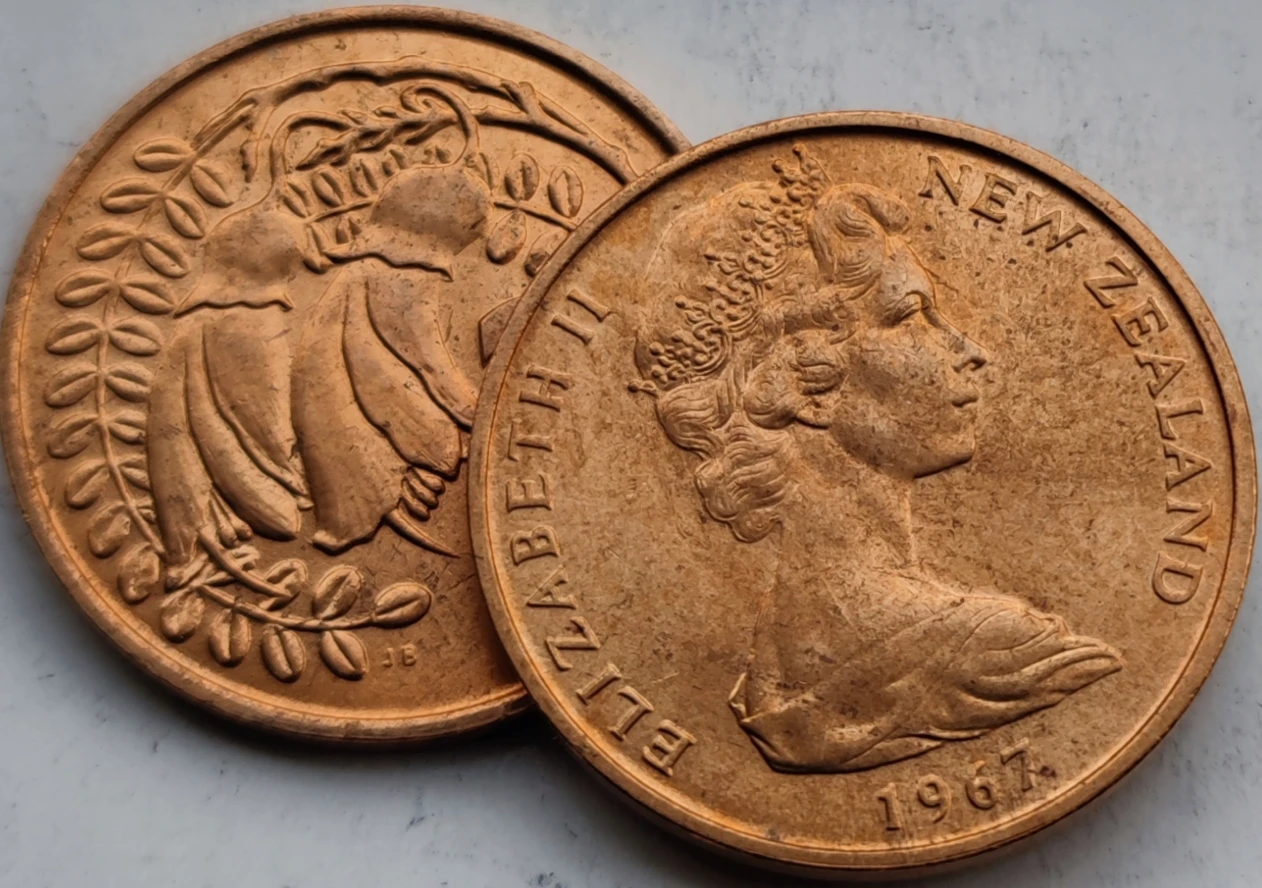 20 мм Новая Зеландия 1967-1987 100%-ная настоящая памятная монета оригинальная