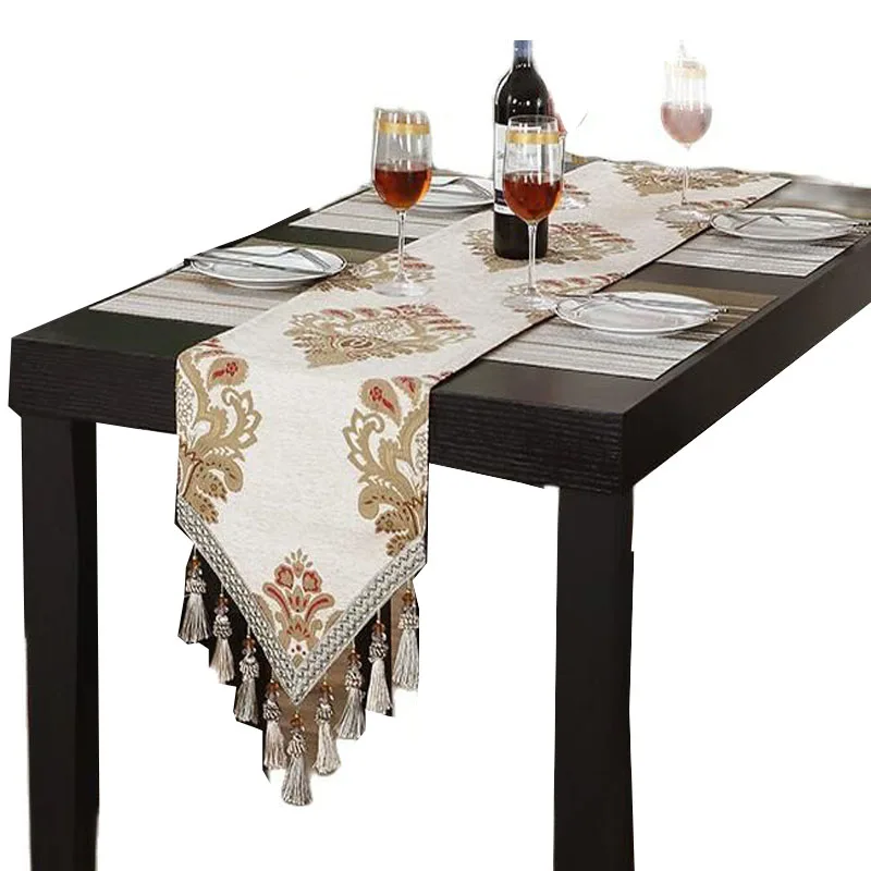 High quality Jacquard Tassel pendant bed Table flag Runner cloth cover New Year Lace tablecloth party Christmas Wedding decor
High quality Jacquard Tassel pendant bed Table flag Runner cloth cover New Year Lace tablecloth party Christmas Wedding decor