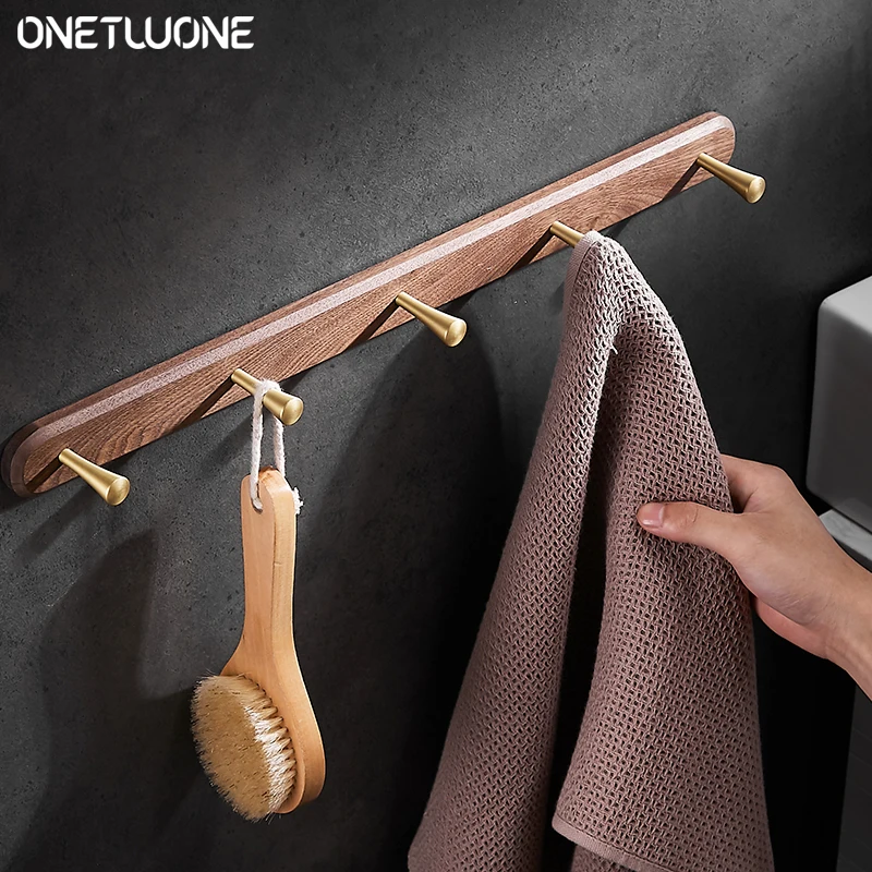 Natural Walnut Towel Rack Towel Hooks,Wall Mount Bathroom Cabinet Cupboard Door Hooks,for Towel, Robe,Coat, Bag,Keys - 5 Hooks
Natural Walnut Towel Rack Towel Hooks,Wall Mount Bathroom Cabinet Cupboard Door Hooks,for Towel, Robe,Coat, Bag,Keys - 5 Hooks