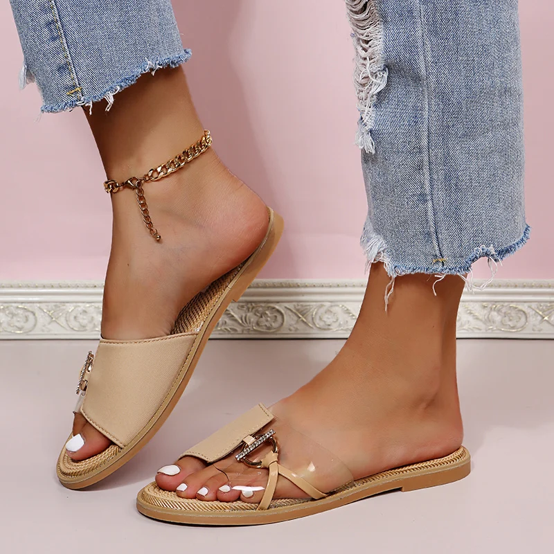 Сандалии женские из искусственной соломы, пляжная обувь на среднем каблуке, Нескользящие уличные шлепанцы, комплект с открытым носком, тапо... 
Сандалии женские из искусственной соломы, пляжная обувь на среднем каблуке, Нескользящие уличные шлепанцы, комплект с открытым носком, тапо...