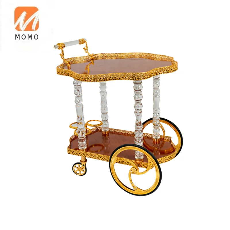Best Selling Products Golden Luxury Vintage 2-tier Coffee Tea Trolley Kitchen Food Transport Trolley
Best Selling Products Golden Luxury Vintage 2-tier Coffee Tea Trolley Kitchen Food Transport Trolley