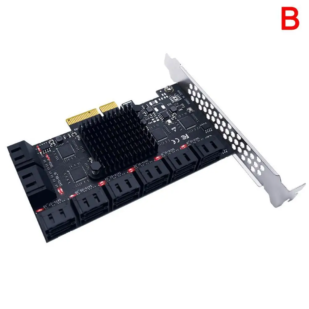 PCIE SATA Card 16 Ports 6Gb SATA 3.0 PCIe Card, PCIe To SATA Controller Expansion Card, X4 PCI Slots Support 16 SATA 3.0 Devices
PCIE SATA Card 16 Ports 6Gb SATA 3.0 PCIe Card, PCIe To SATA Controller Expansion Card, X4 PCI Slots Support 16 SATA 3.0 Devices