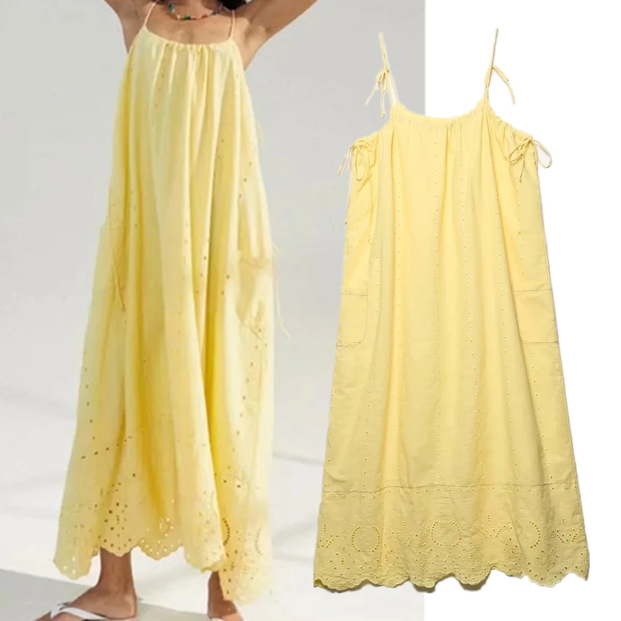 Dave&Di Summer Vestidos Indie Folk Vintage Bohemian Dress Women Sexy Spaghetti Strap Hollow Out Embroidery Midi Long Dress Tops
Dave&Di Summer Vestidos Indie Folk Vintage Bohemian Dress Women Sexy Spaghetti Strap Hollow Out Embroidery Midi Long Dress Tops