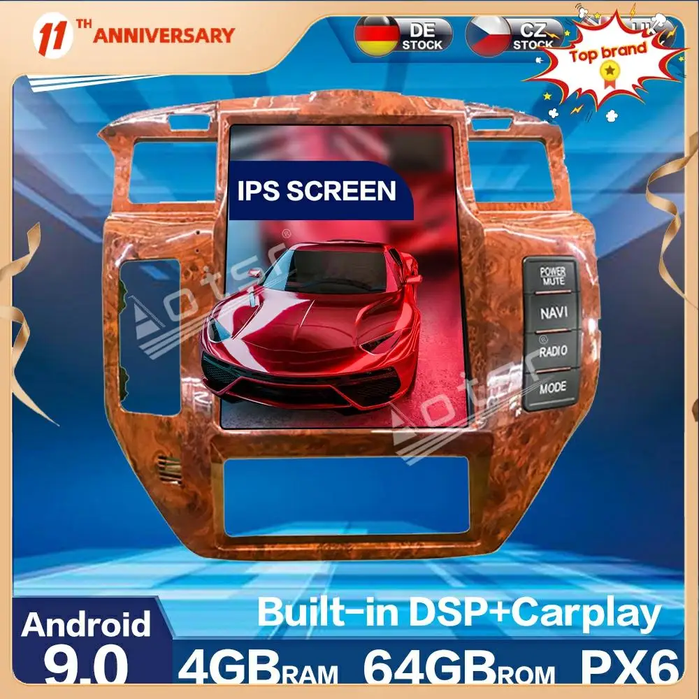 Автомагнитола для NISSAN PATROL Y61 2005-2008, Aotsr, вертикальная, Tesla PX6, Android 9, 4 + 64 ГБ, GPS-навигация, мультимедийный плеер, DSP
Автомагнитола для NISSAN PATROL Y61 2005-2008, Aotsr, вертикальная, Tesla PX6, Android 9, 4 + 64 ГБ, GPS-навигация, мультимедийный плеер, DSP