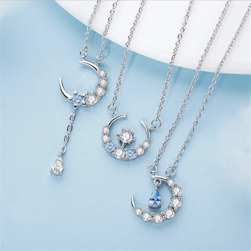 Simple Star Moon Necklace Tassel Water Drop Clavicle Chain Temperament Women's Holiday Gift Party Jewelry Wholesale
Simple Star Moon Necklace Tassel Water Drop Clavicle Chain Temperament Women's Holiday Gift Party Jewelry Wholesale