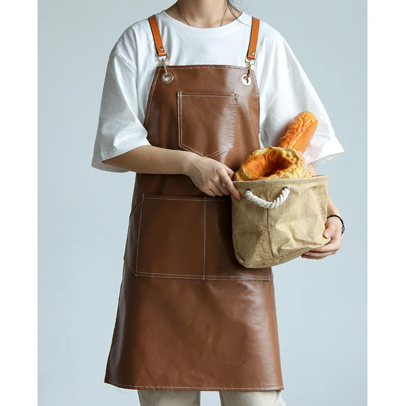 PU Leather Waterproof Cafe Shop House Cleaning Bibs Women Apron For men Kitchen Accessories Cooking Baking Pocket Chef Pinafore
PU Leather Waterproof Cafe Shop House Cleaning Bibs Women Apron For men Kitchen Accessories Cooking Baking Pocket Chef Pinafore