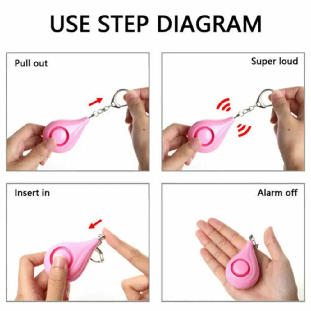 1pc Safe Personal Handy Alarm Self-defense Keychain 130dB Security Personal Attack Safety Anti-rape Emergency Alarm J9Y0 
1pc Safe Personal Handy Alarm Self-defense Keychain 130dB Security Personal Attack Safety Anti-rape Emergency Alarm J9Y0