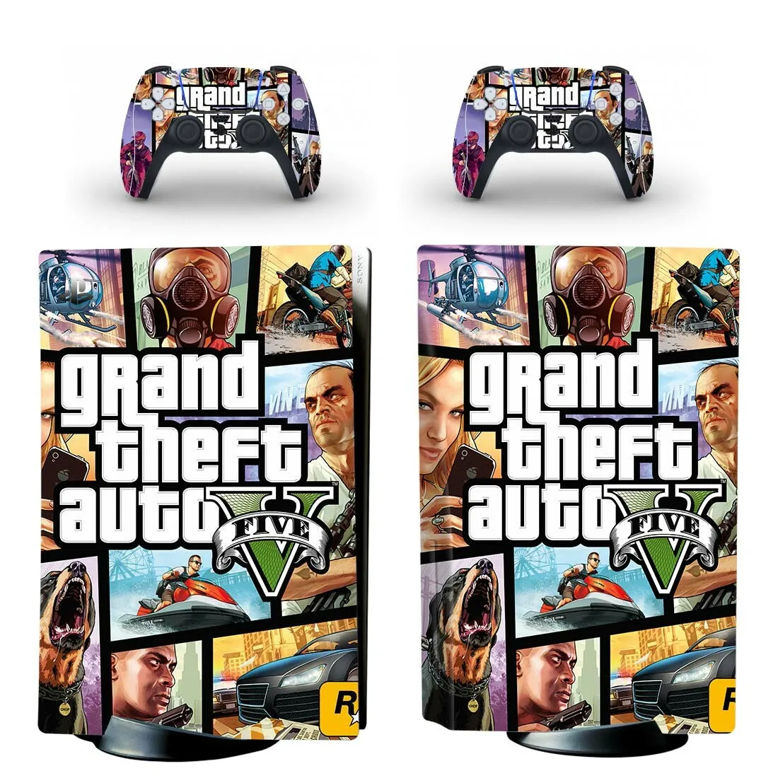 Стикеры Grand Theft Auto GTA PS5 для консоли PlayStation 5 и 2 контроллера | Электроника