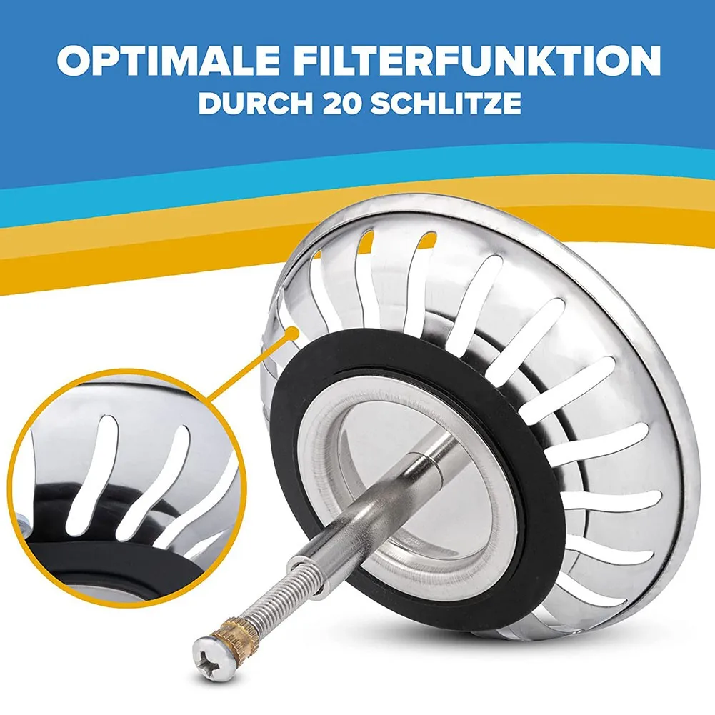 Stainless Steel Kitchen Sink Strainer Bathroom Shower Drain Sink Drains Waste Plug Cover Sink Colander Sewer Hair Filter
Stainless Steel Kitchen Sink Strainer Bathroom Shower Drain Sink Drains Waste Plug Cover Sink Colander Sewer Hair Filter