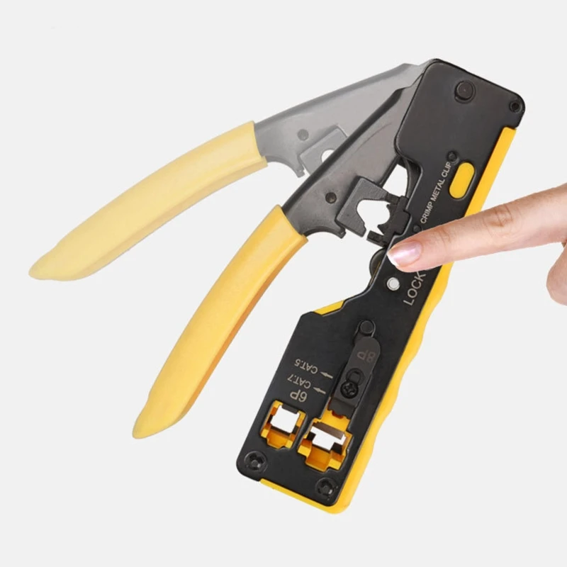 

H7JA Multifunction Wire Crimping Pliers Handhold Network Crimper Cable Plier Stripper Connector Repair Hand Tool