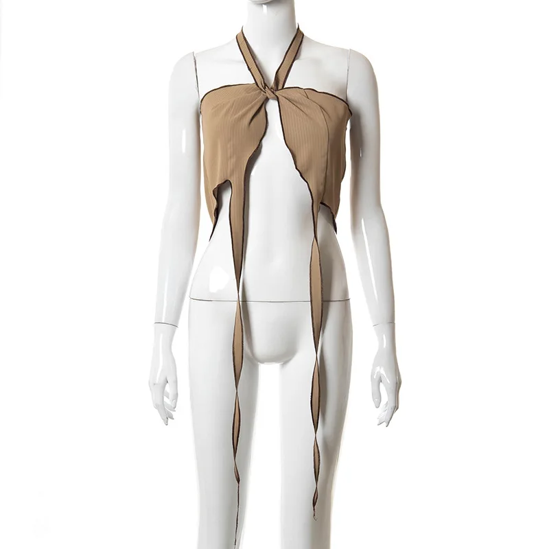 ALLNeon Y2K Streetwear Striped Lace-Up Backless Crop Tops 90s Aesthetics Slit Irregular Hem Sleeveless Khaki Tank Top Vintage
ALLNeon Y2K Streetwear Striped Lace-Up Backless Crop Tops 90s Aesthetics Slit Irregular Hem Sleeveless Khaki Tank Top Vintage