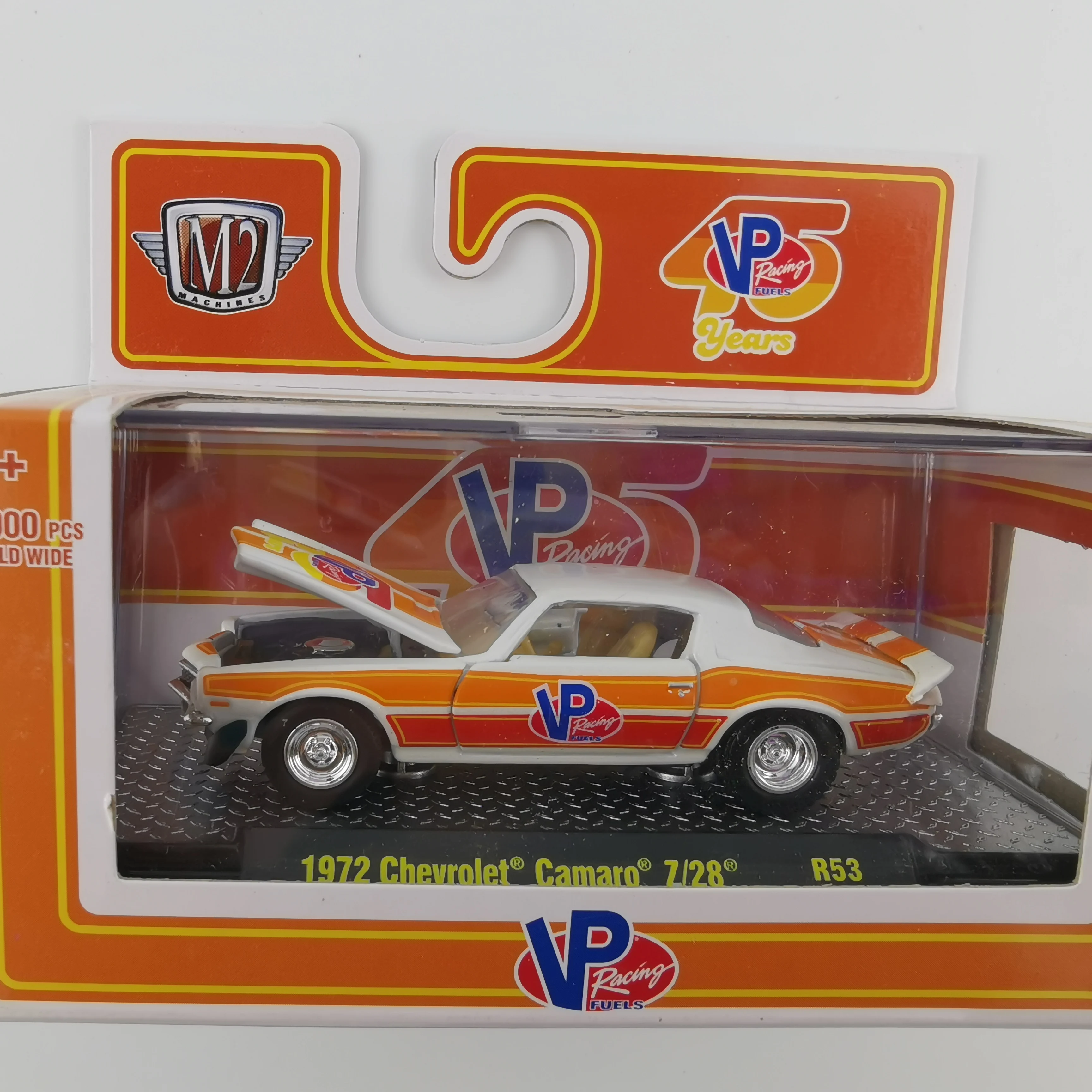 Новинка, машинки M2 1:64 1972 Chevrolet Camaro z/28 VP, 45 лет, лимитированный сплав, модель автомобиля vioture
Новинка, машинки M2 1:64 1972 Chevrolet Camaro z/28 VP, 45 лет, лимитированный сплав, модель автомобиля vioture